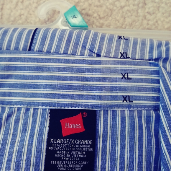 NWOT Men's Hanes Woven Pajama Set - Softer Fabric - XL - Picture 3 of 4